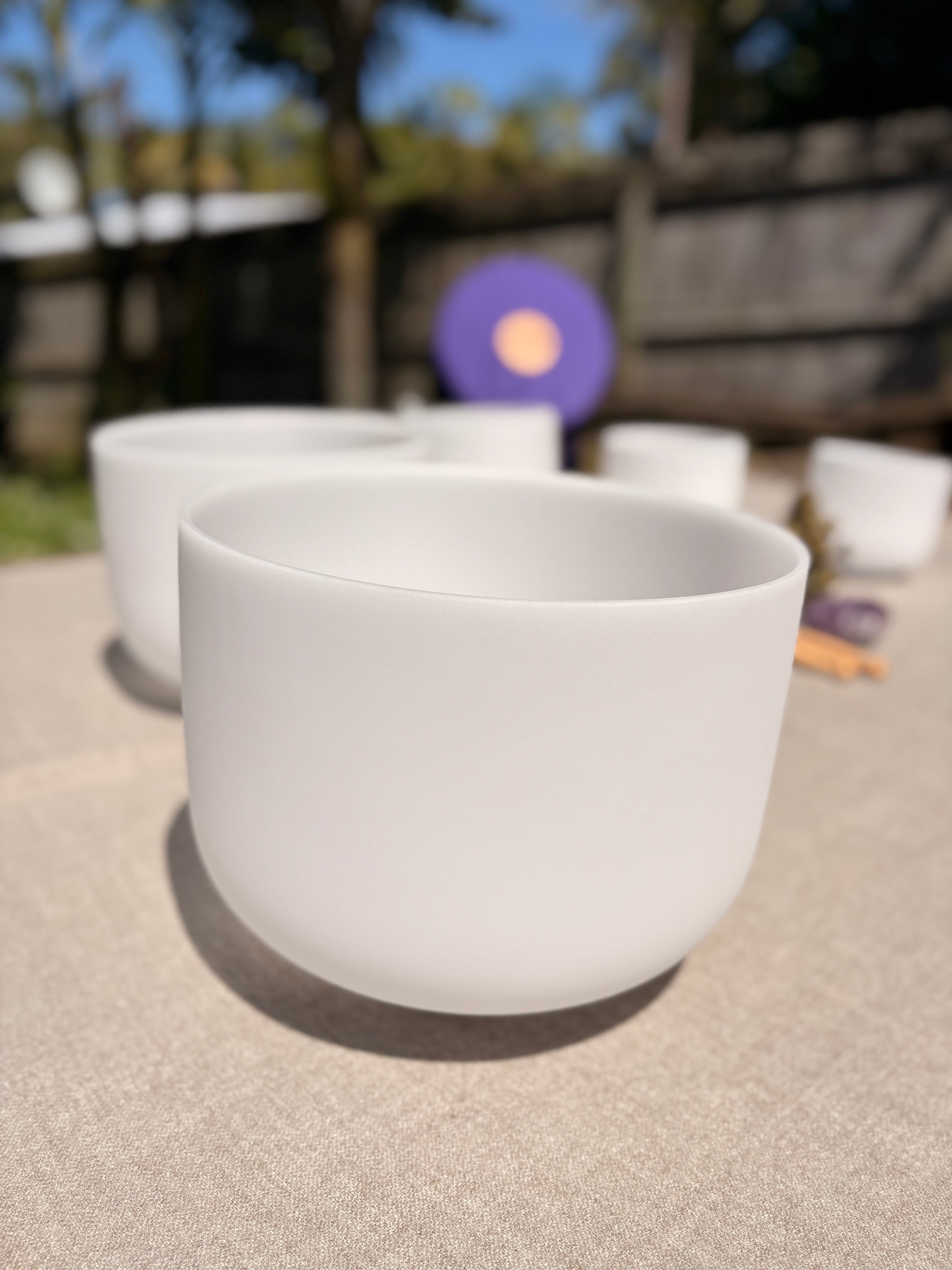 432Hz Crystal Singing Bowls meditation set