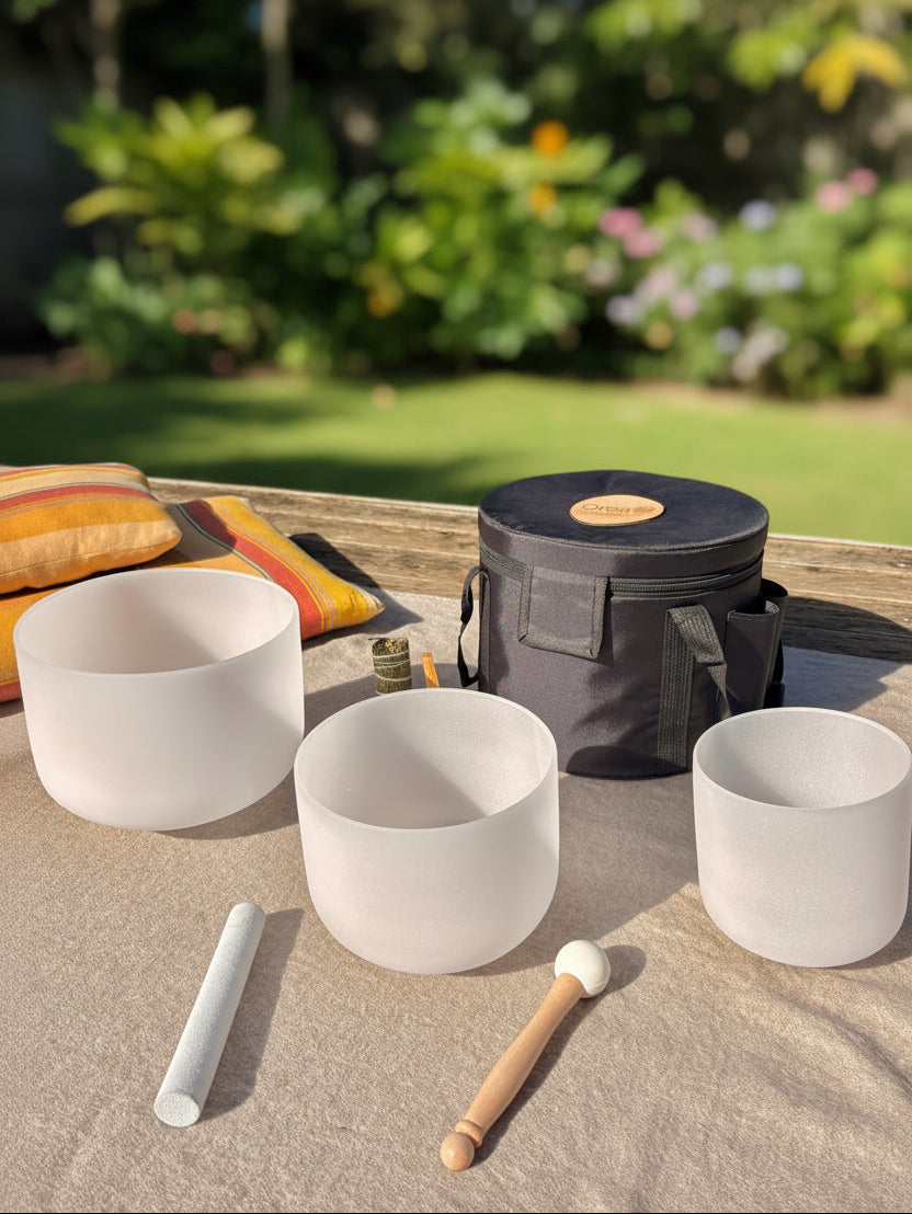 Crystal Singing Bowl Starter 3 Set (432Hz)